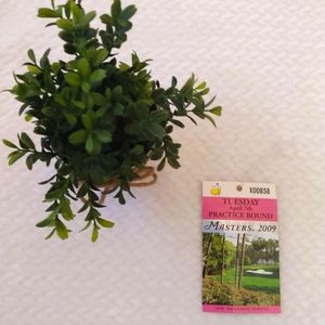 2009 Master's Practice Round Badge Augusta Georgia